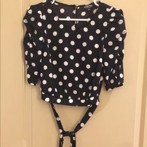 Polka dot top NWOT